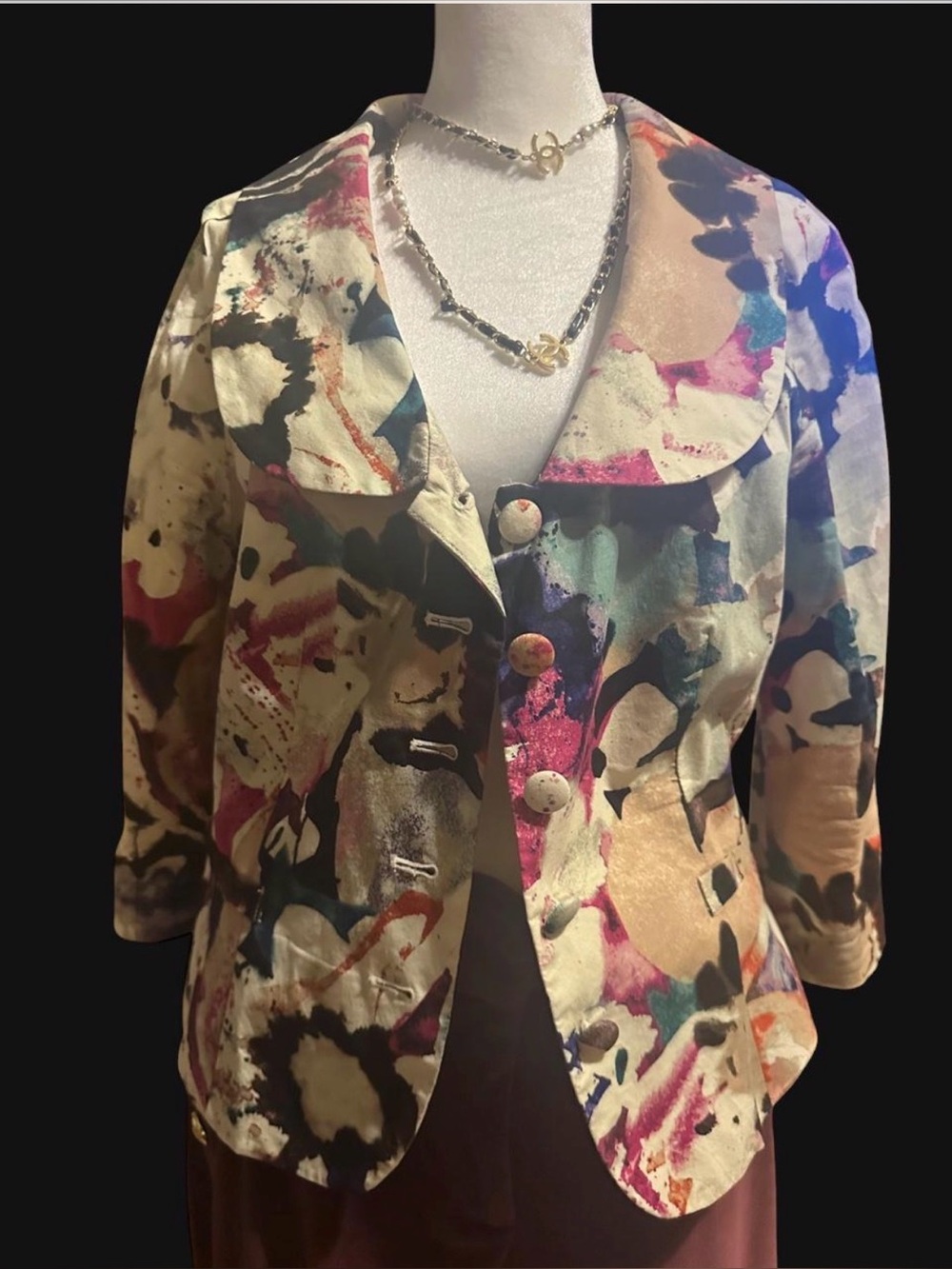 Abstract Multicolor Women’s Blazer Jacket